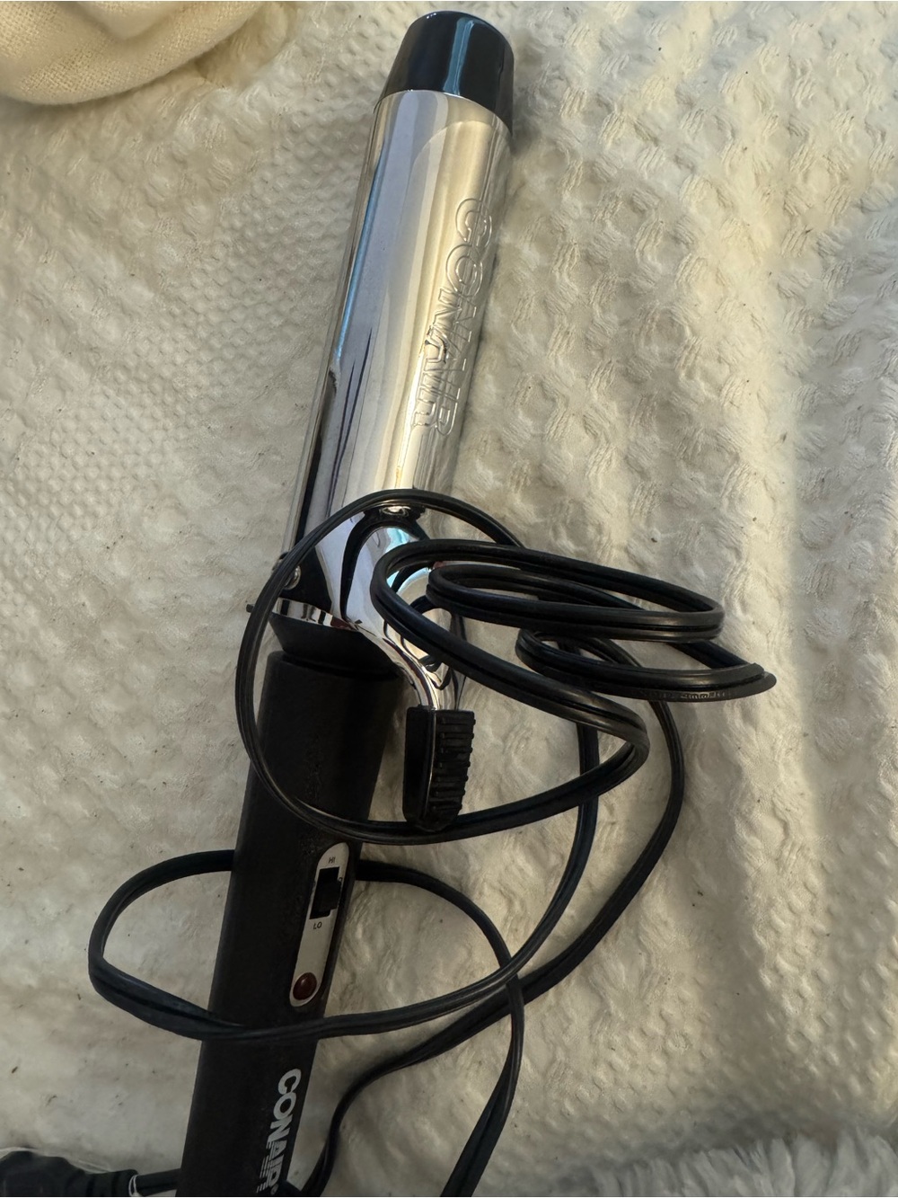 Conair Chrome Curling Iron - Black and Silver